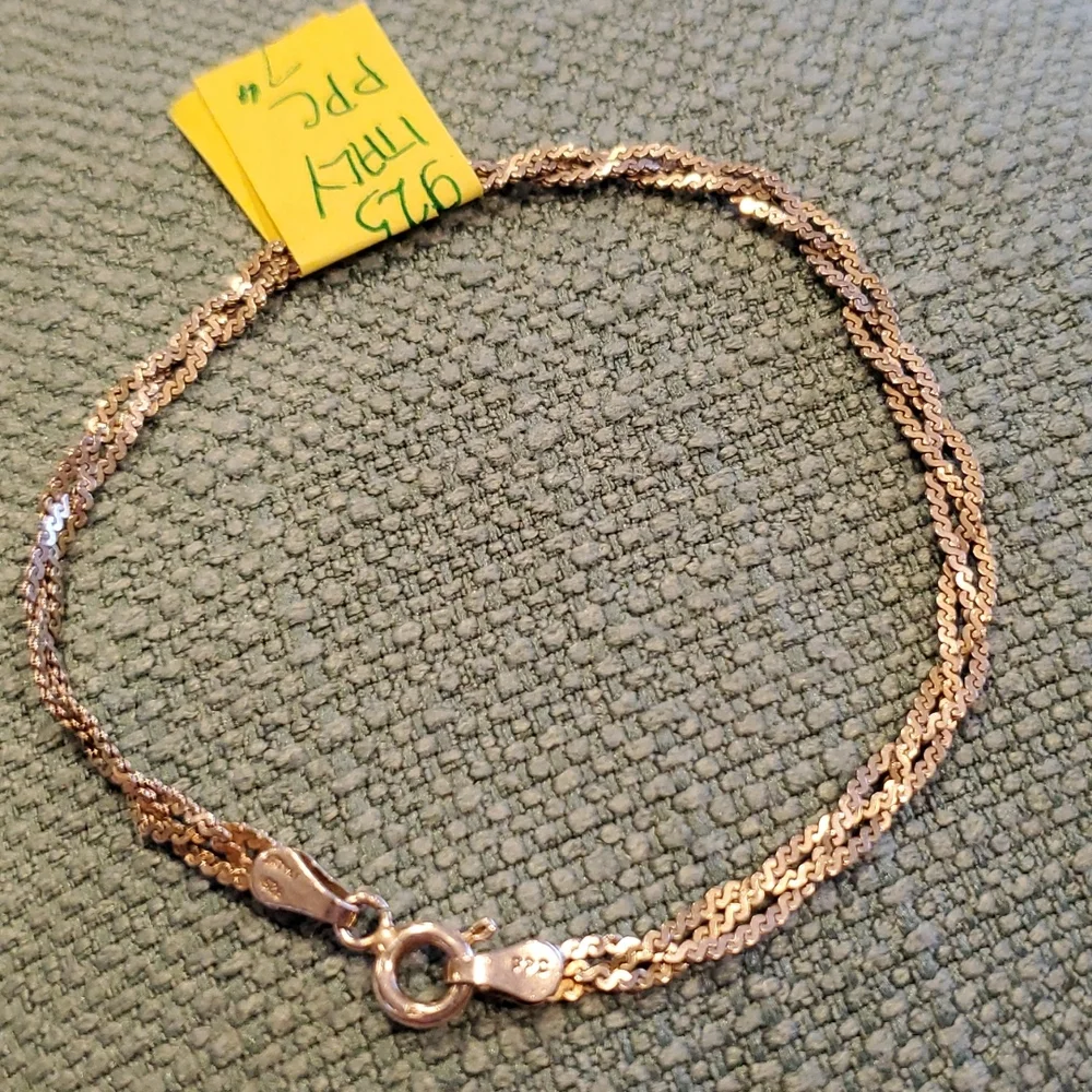 VINTAGE STERLING SILVER Bracelet, Italy, 7
